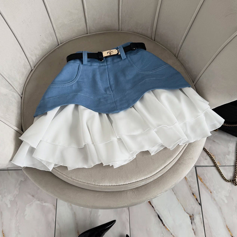 Ruffled High Waist Tiered Skirt – Elegant Boho Chic Layered Skirt for Women