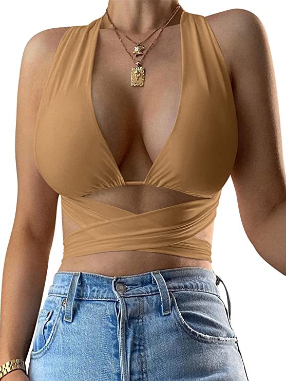 Strap Tube Top Short Vest Slim Fit Women’s Cropped Top – Sexy Stretchy Sleeveless Summer Streetwear