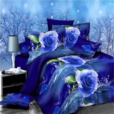 Brushed 3D four-piece Bedding set