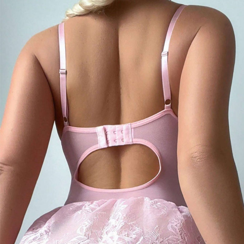 Pure Desire Body Suit – Sexy Lace Stitching  Suit for Women