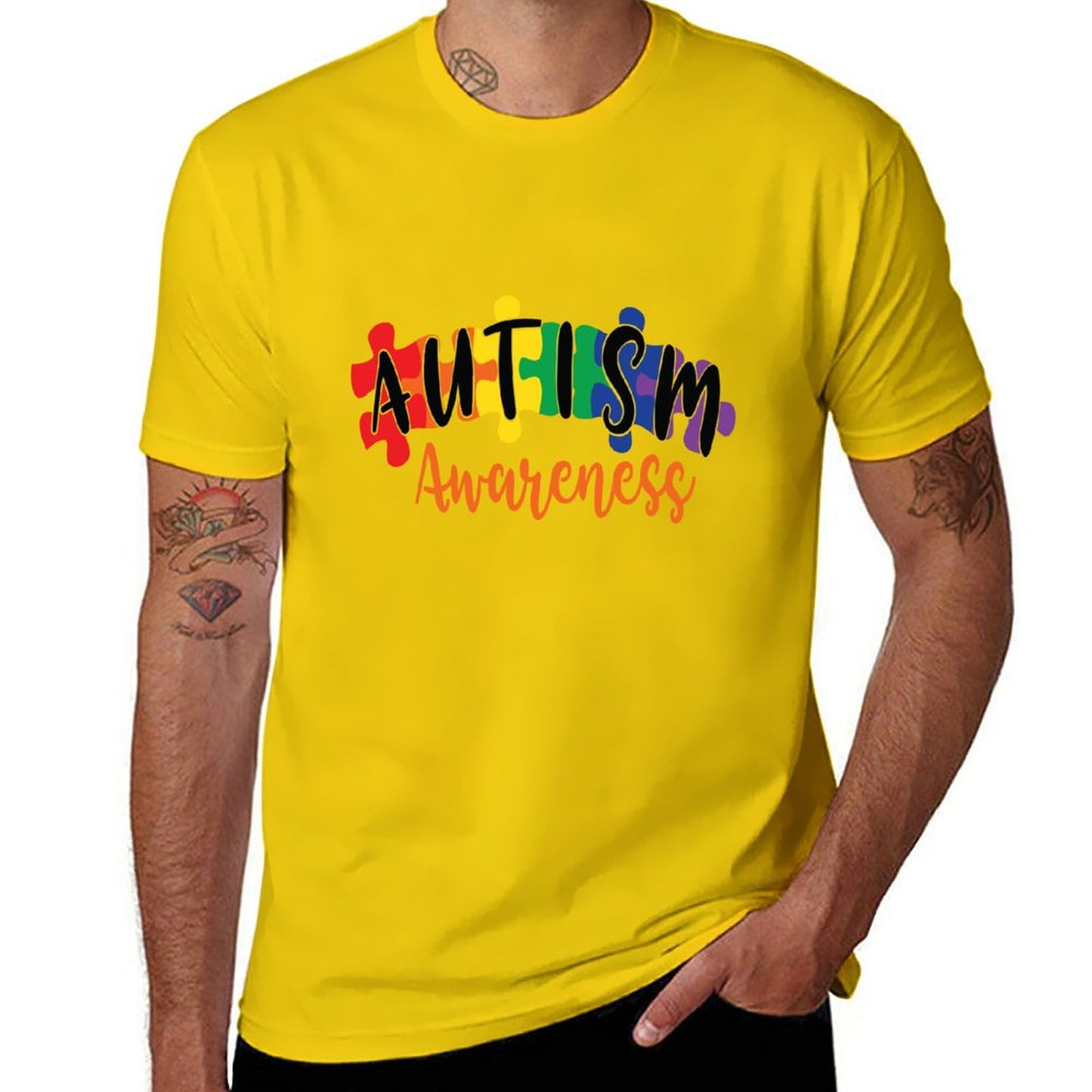 Autism Awareness Men's T-Shirt - Bold Support with Comfort