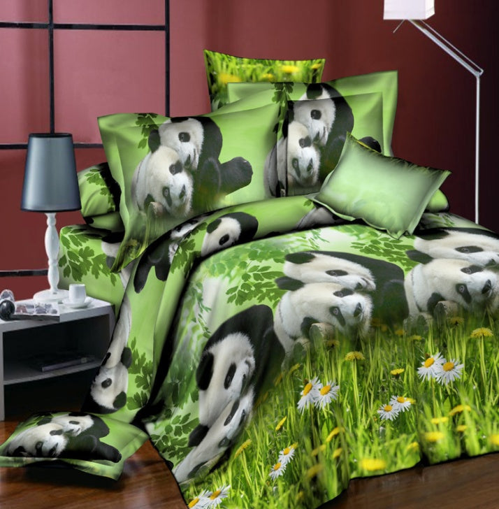 Brushed 3D four-piece Bedding set