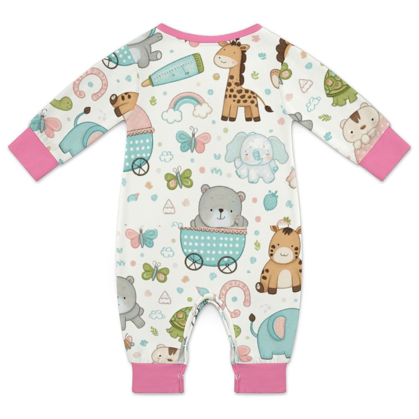 Adorable Baby Romper with Cute Animals - Soft Cotton Onesie for Infants & Toddlers - Perfect Baby Shower Gift