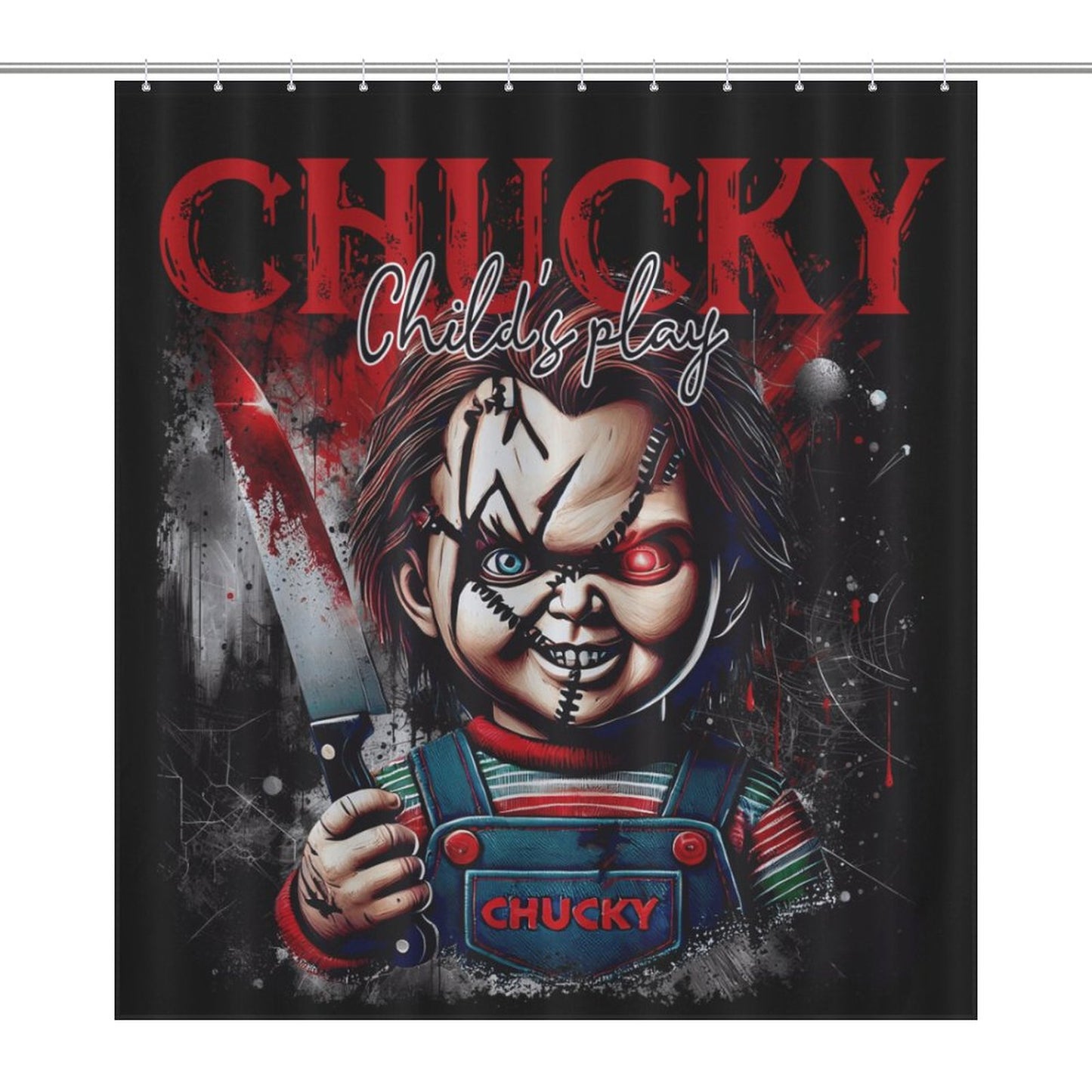 Chucky 'Child's Play' Shower Curtain/ Halloween Bathroom Decor / Guest Bathroom