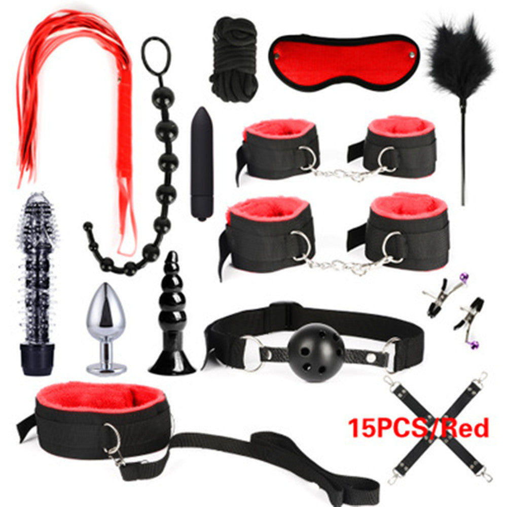 Luxury Match Set Bondage Accessories Kit – Adjustable Faux Leather Restraint Set | Couples Intimacy Props | Sensory Play Kit | Adult Bedroom Accessories