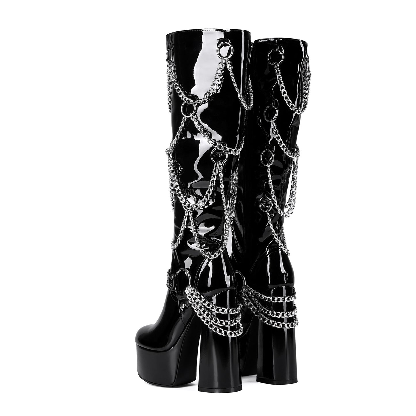 Luxury Sculpted Curve Extra-Thick High Heel Boots – Plus Size Women’s Statement Fashion Footwear