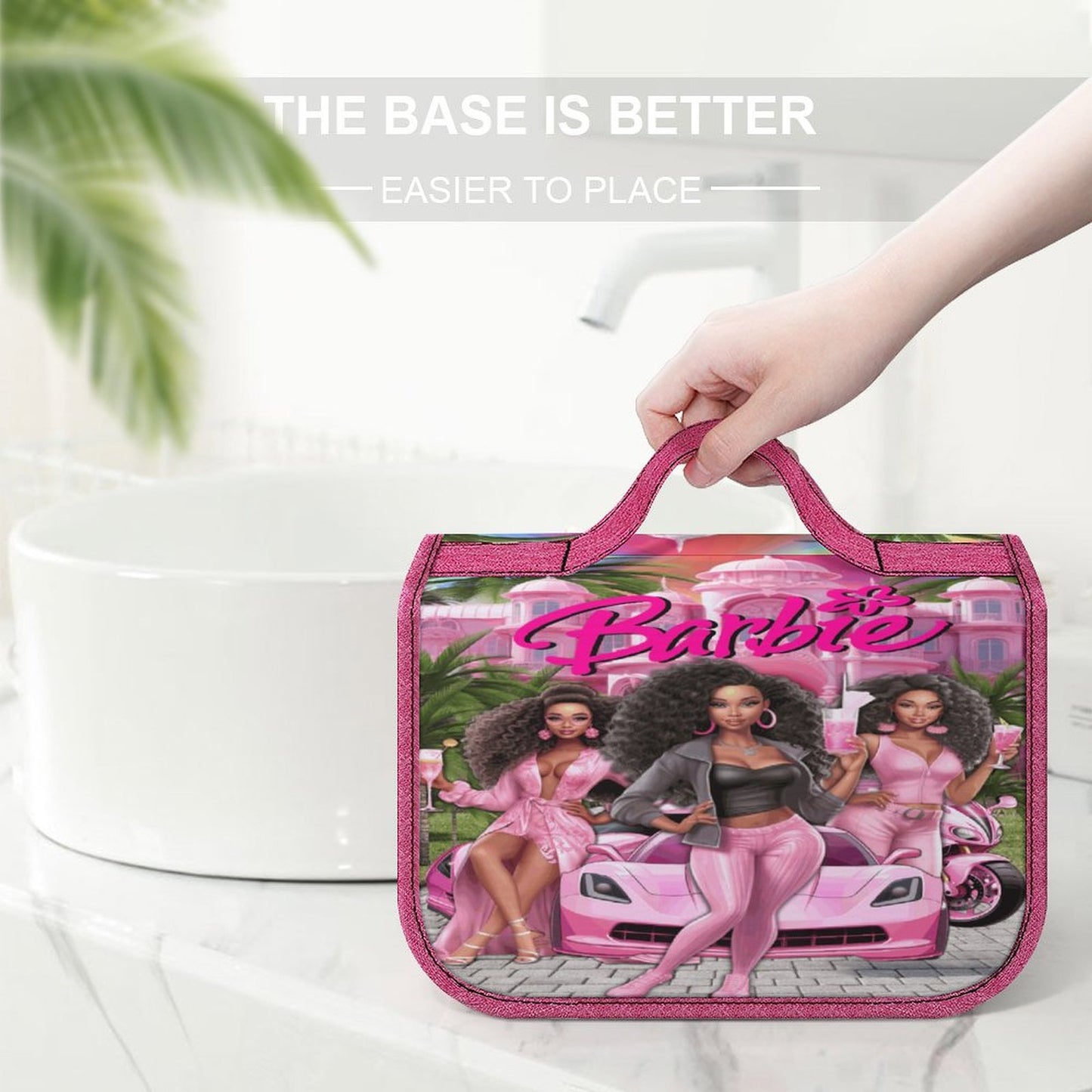 Melanin Barbie Travel Hanging Toiletry Bags/ Women's Make-up Bag