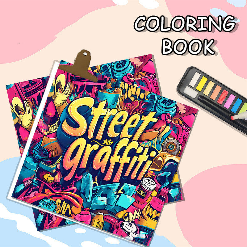 Street Graffiti Coloring Book for Adults – Urban Art Relaxation & Stress Relief