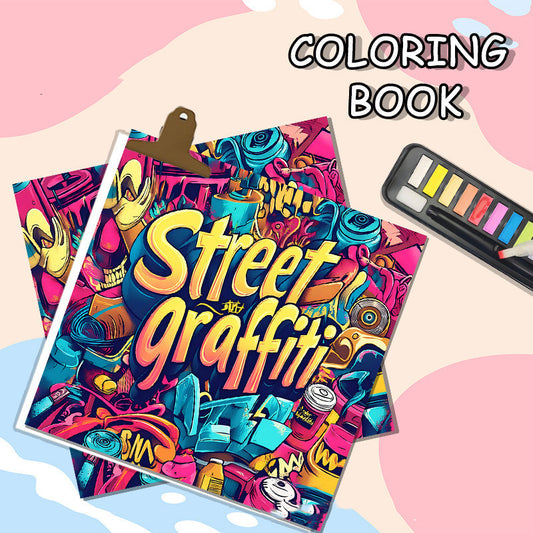 Street Graffiti Coloring Book for Adults – Urban Art Relaxation & Stress Relief