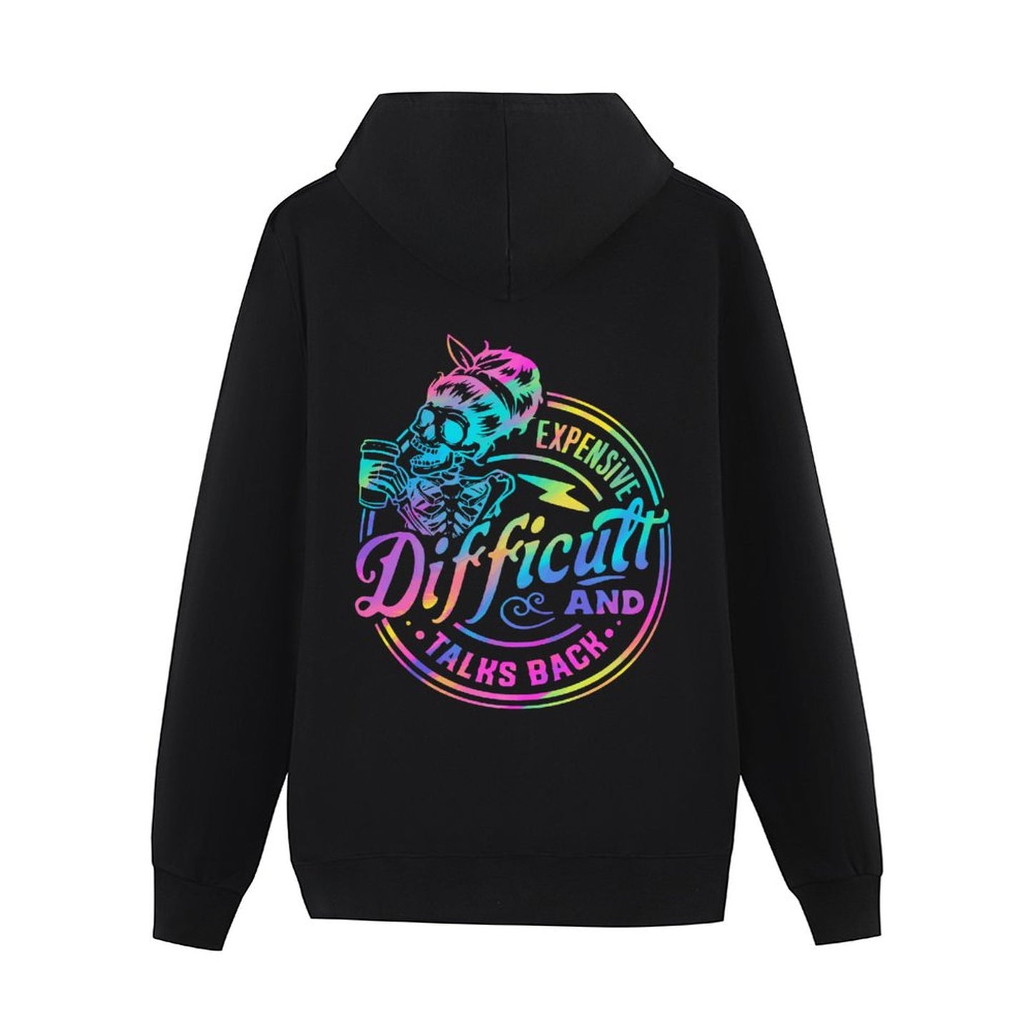 Holographic "Expensive, Difficult, and Talks Back" Hoodie for Women – Bold & Empowering Statement Apparel