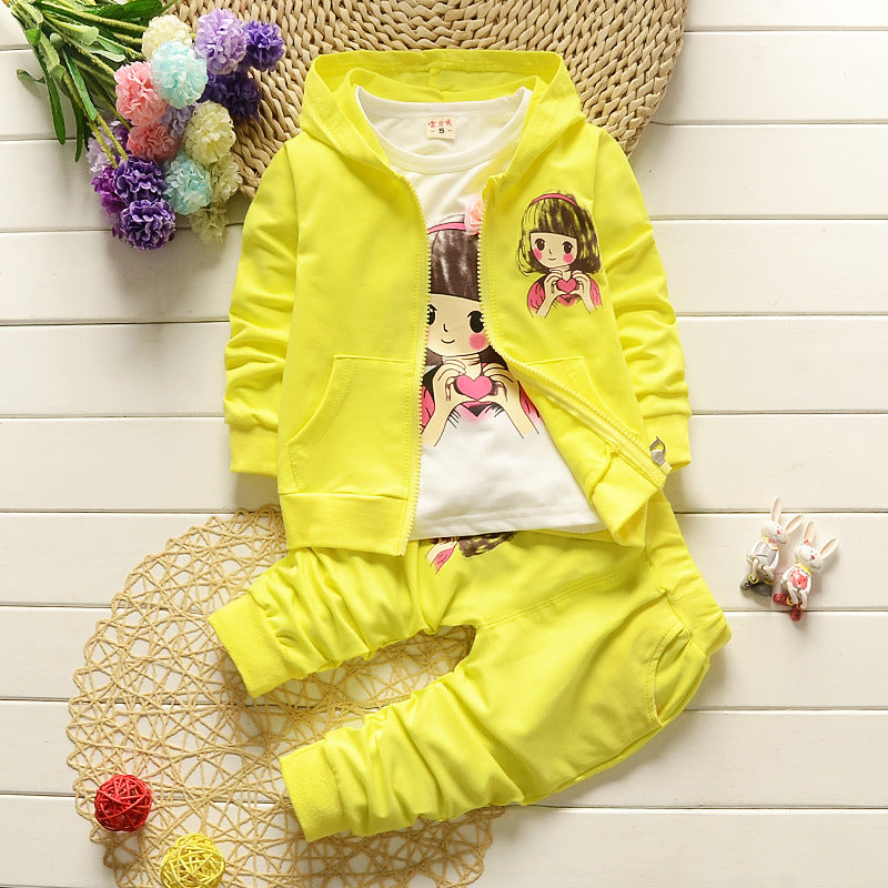 Toddler Girls Hoodie Casual Pants Set