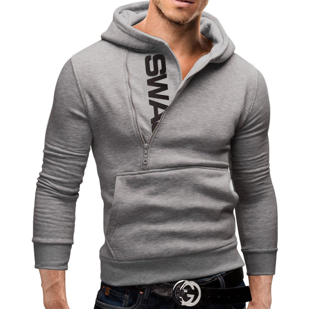 Stylish Spring & Autumn Men's Hooded Cardigan - Plus Size Slim Fit Sweater for Every Occasion