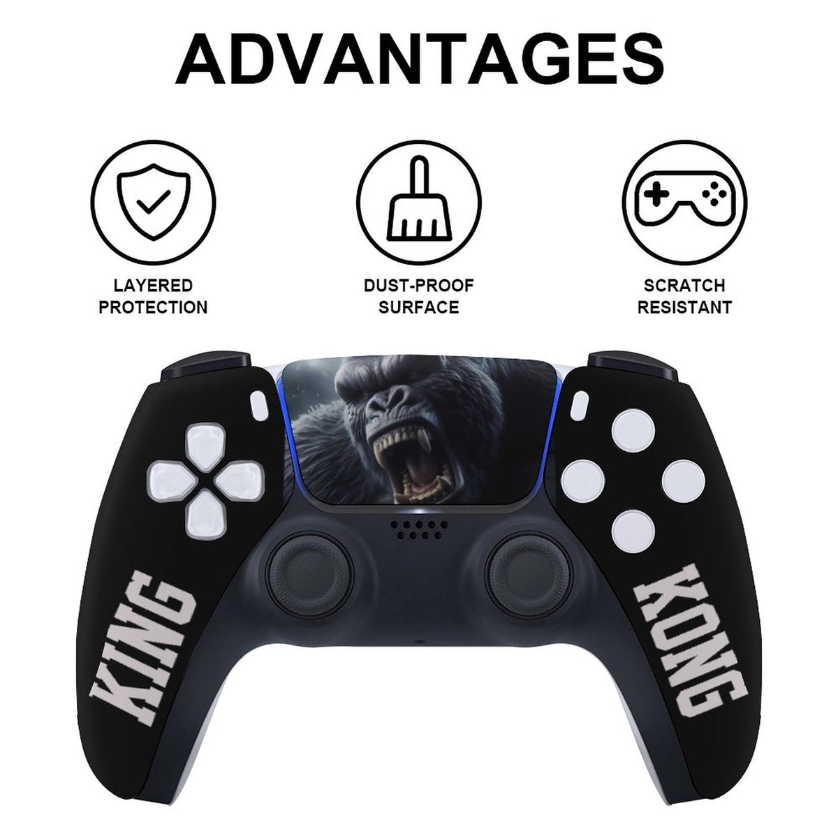 Kong vs. Godzilla PS5 Disc Edition Console & Controller Skin Stickers | Custom Monster Gaming Decals