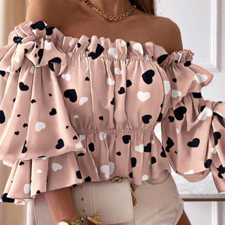 Women’s Long Sleeve Cropped Blouse – Sexy Slim Fit Stretch Top | Trendy Going-Out Crop Shirt