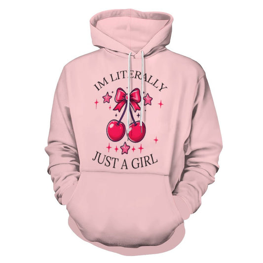 Soft Girl Era Pink "I'm Literally Just a Girl" Hoodie - Cozy & Trendy
