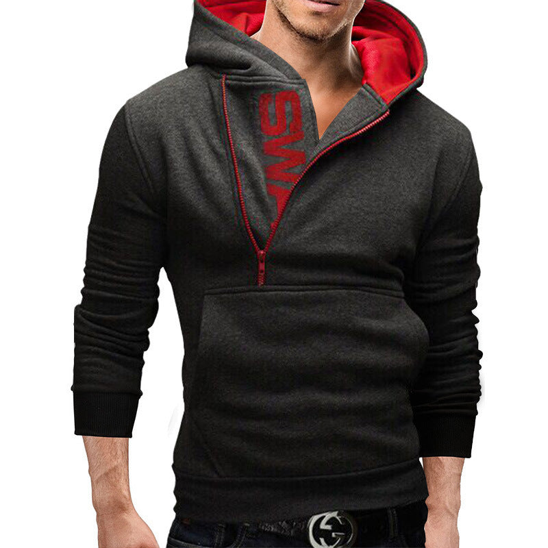 Stylish Spring & Autumn Men's Hooded Cardigan - Plus Size Slim Fit Sweater for Every Occasion