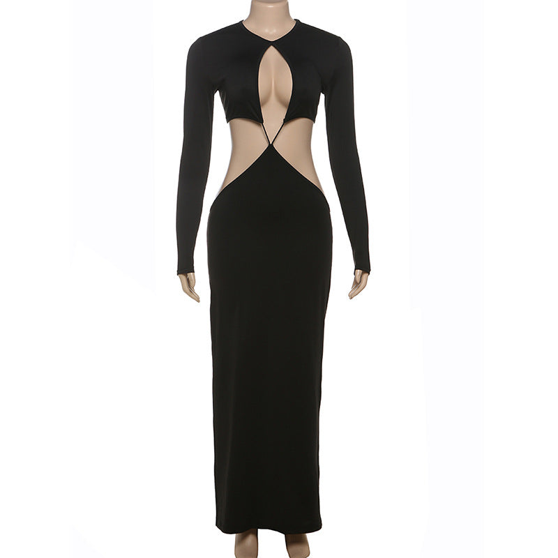 Women’s Hollowed-Out Sheath Long Dress | Sexy Elegant Bodycon Maxi Dress for Evening, Party & Special Occasions