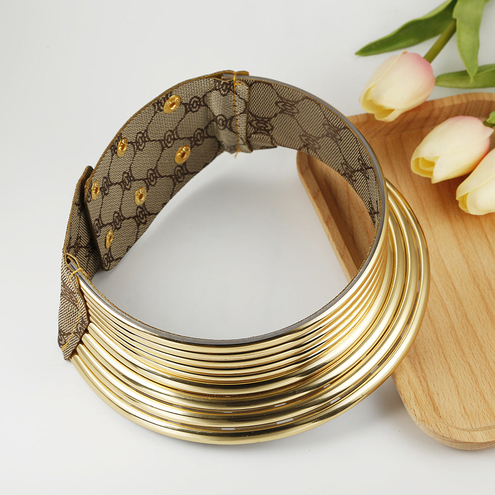 African Exaggerated Collar Necklace for Women – Bold Statement Tribal Bib Necklace, Afrocentric Jewelry, Ethnic Choker Collar, Cultural Fashion Accessory