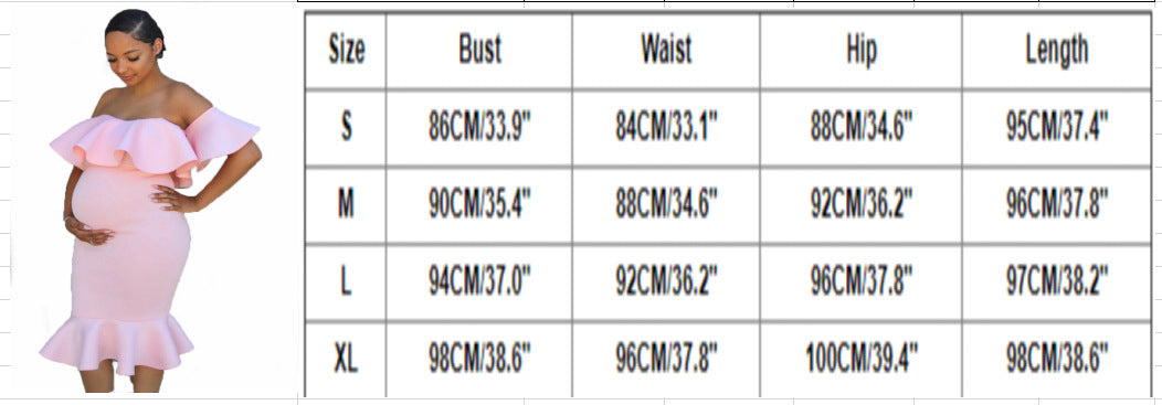 Elegant Maternity Ruffle Dress for Women – Stretchy Elastic Waist Pregnancy Dress | Comfortable Flowy Baby Shower, Casual & Photoshoot Outfit