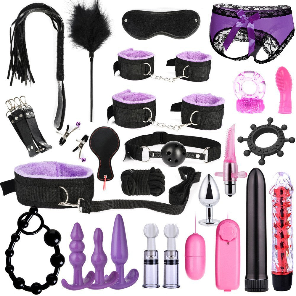 Luxury Match Set Bondage Accessories Kit – Adjustable Faux Leather Restraint Set | Couples Intimacy Props | Sensory Play Kit | Adult Bedroom Accessories
