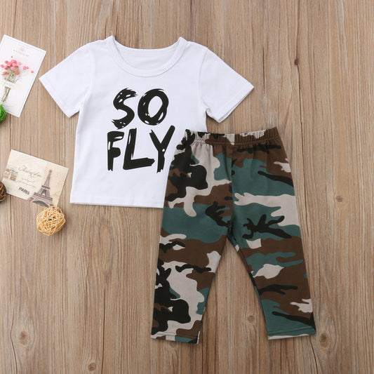 So Fly T-shirt camouflage two-piece