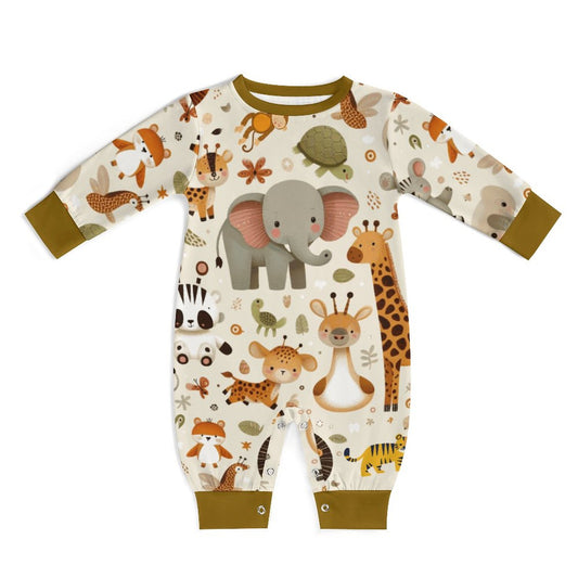 Adorable Baby Romper with Cute Animals - Soft Cotton Onesie for Infants & Toddlers - Perfect Baby Shower Gift