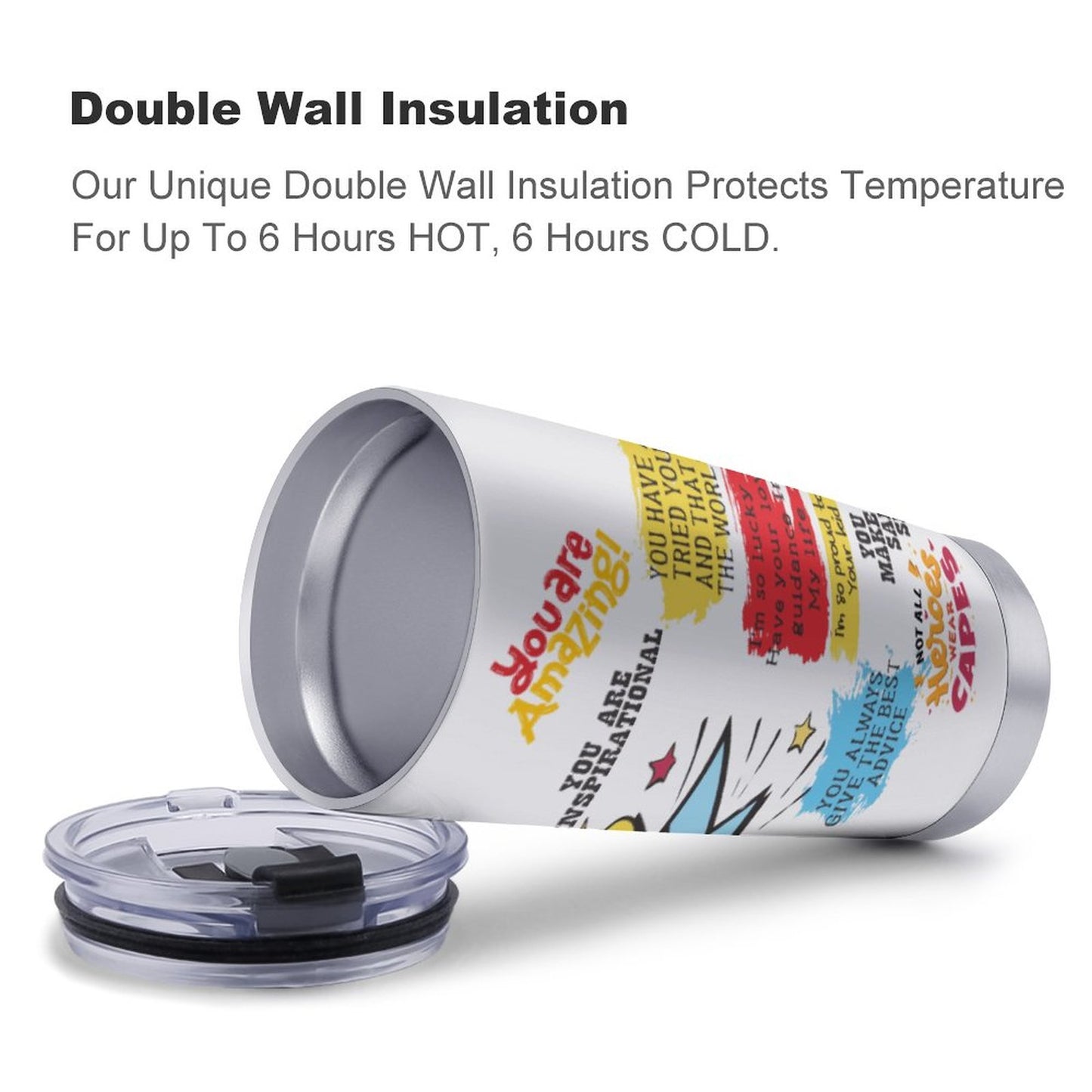 Super Dad Appreciation Car Travel Mug Set with Cleaning Kit – 20oz (590ml) Insulated Coffee Tumbler | Father’s Day Gift, Dad Appreciation Cup