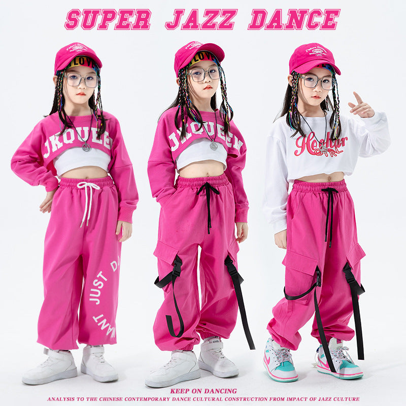 Girls Cozy Jogger Set | Kids Two-Piece Sweatshirt & Joggers | Soft Stretch Lounge Outfit for School & Play