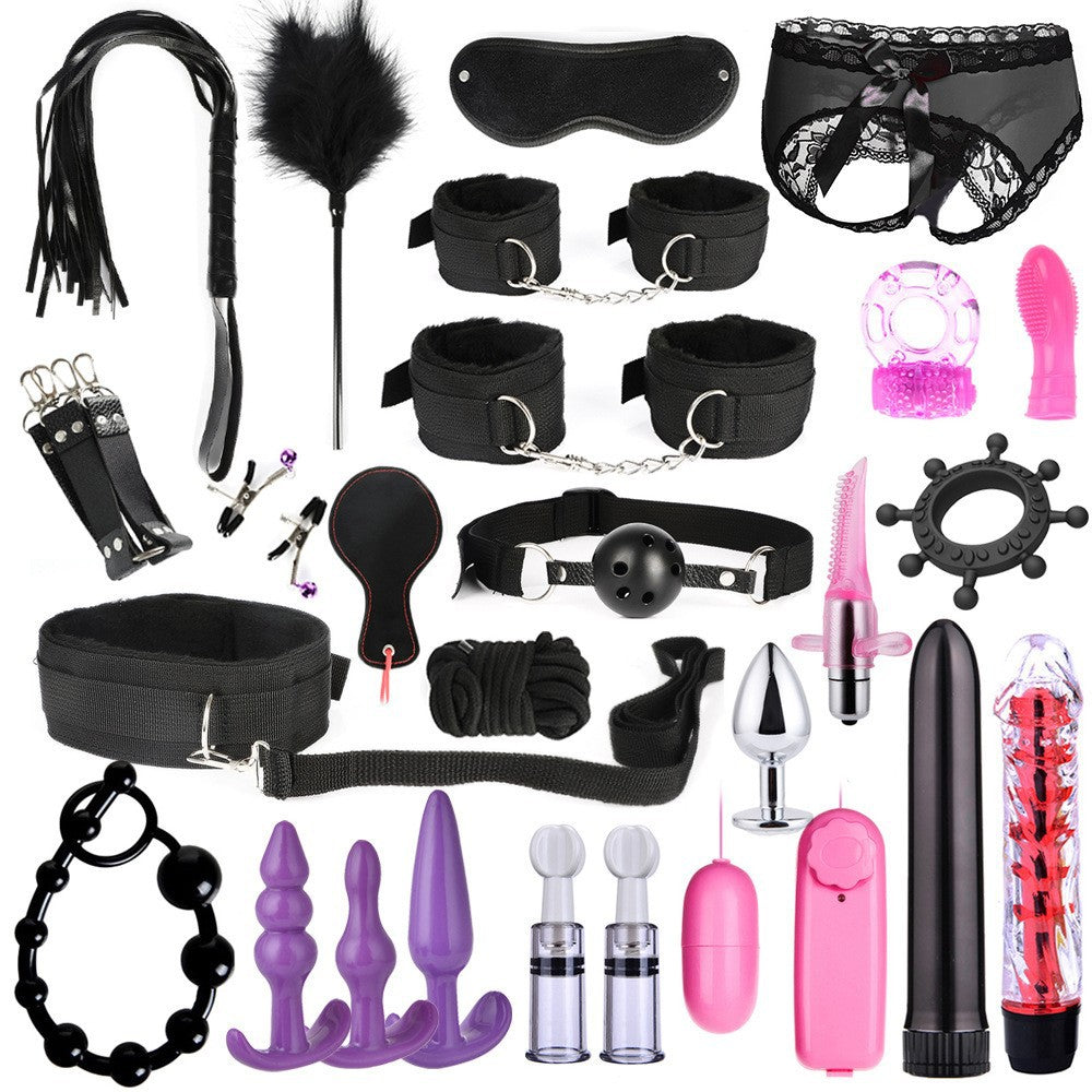 Luxury Match Set Bondage Accessories Kit – Adjustable Faux Leather Restraint Set | Couples Intimacy Props | Sensory Play Kit | Adult Bedroom Accessories