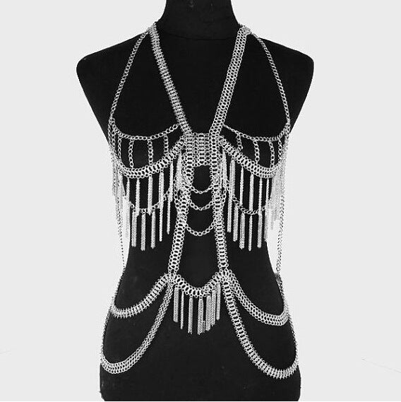 Luxury Body Pendant Chain Necklace for Women | Gold & Silver Body Jewelry | Sexy Waist & Chest Chain | Statement Festival & Night Out Accessory