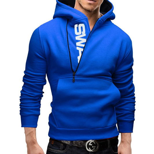 Stylish Spring & Autumn Men's Hooded Cardigan - Plus Size Slim Fit Sweater for Every Occasion