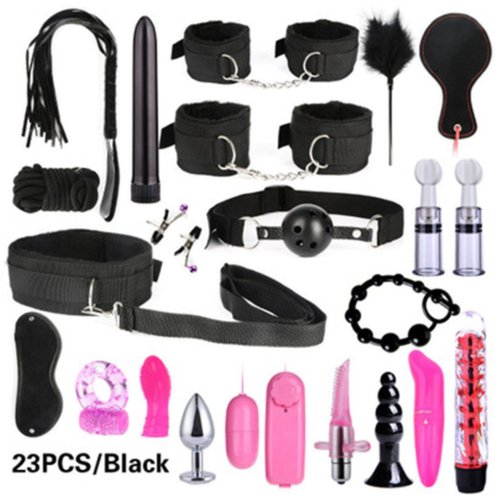 Luxury Match Set Bondage Accessories Kit – Adjustable Faux Leather Restraint Set | Couples Intimacy Props | Sensory Play Kit | Adult Bedroom Accessories