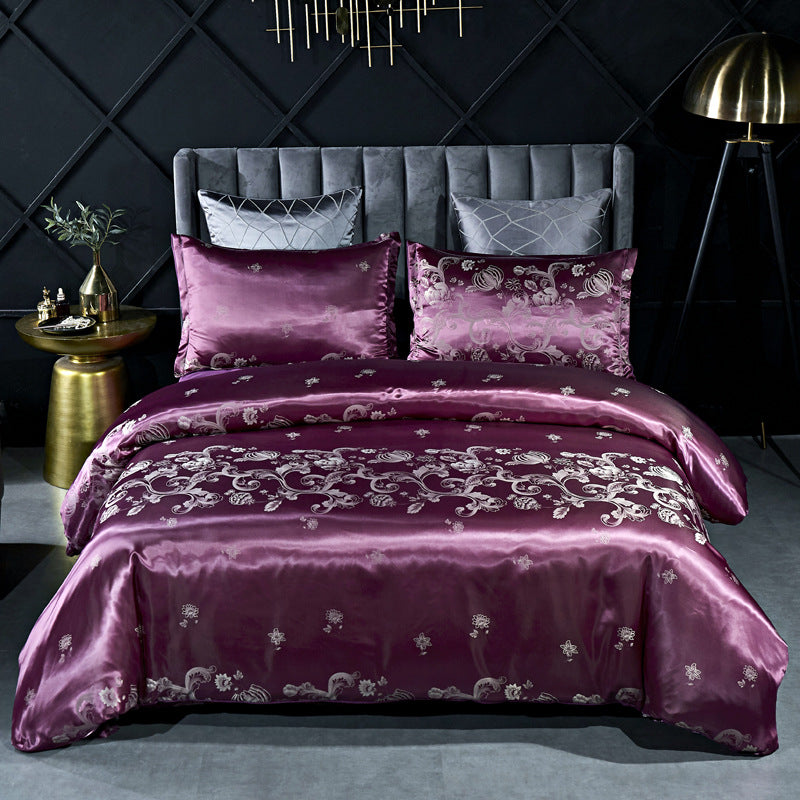 Luxury Jacquard Duvet Cover Set – Elegant Textured Bedding with Hidden Zipper, Soft & Durable Home Decor