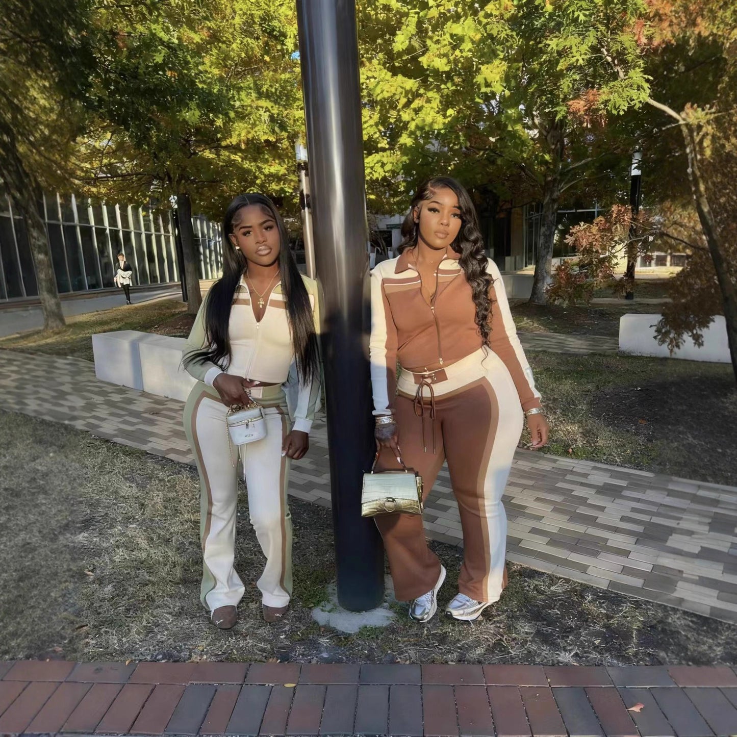 Sexy Fashion Color-Block BFF Set For Women