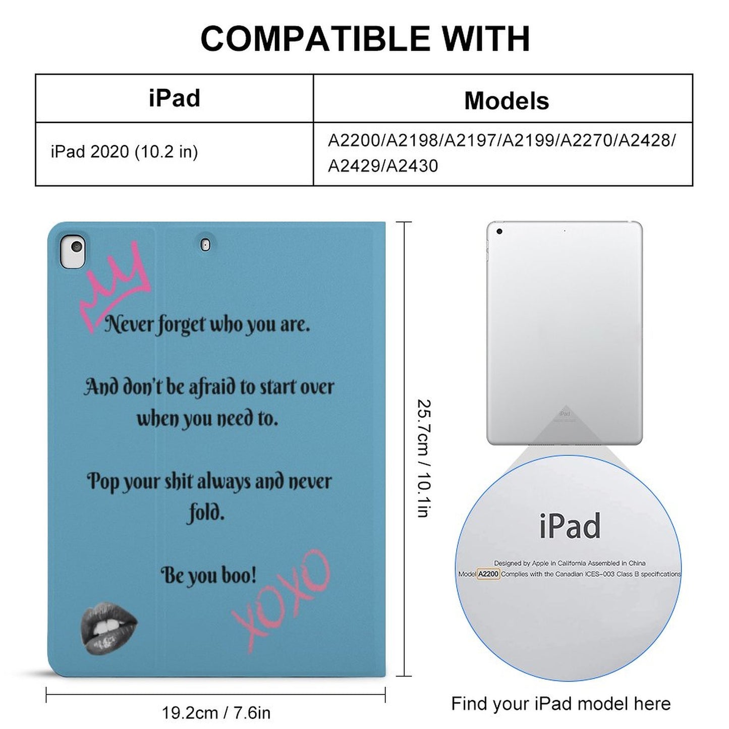 Bitch I’m Me Book-Style iPad Case with Apple Pencil Holder – Bold Aesthetic iPad Protector Cover for Women, Magnetic Folio Stand Tablet Case