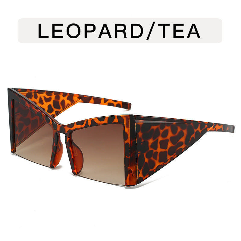 Y2G Special-Shaped Half-Frame Sunglasses – Futuristic Niche Streetwear Shades