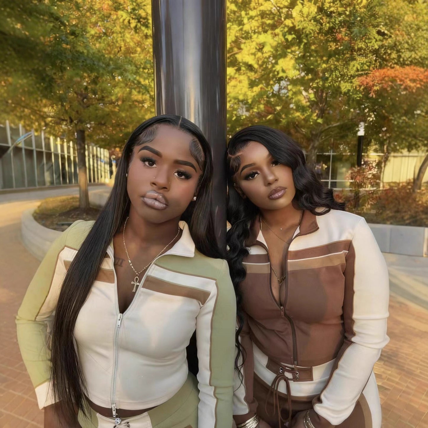 Sexy Fashion Color-Block BFF Set For Women