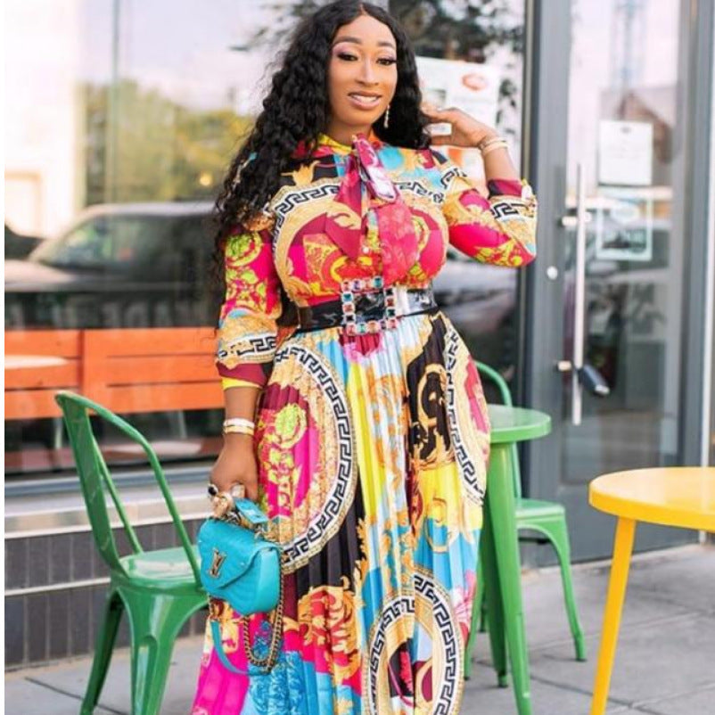 Fashion Print Plus Size Dress – Casual Chic, Comfortable & Flattering Outfit for Women