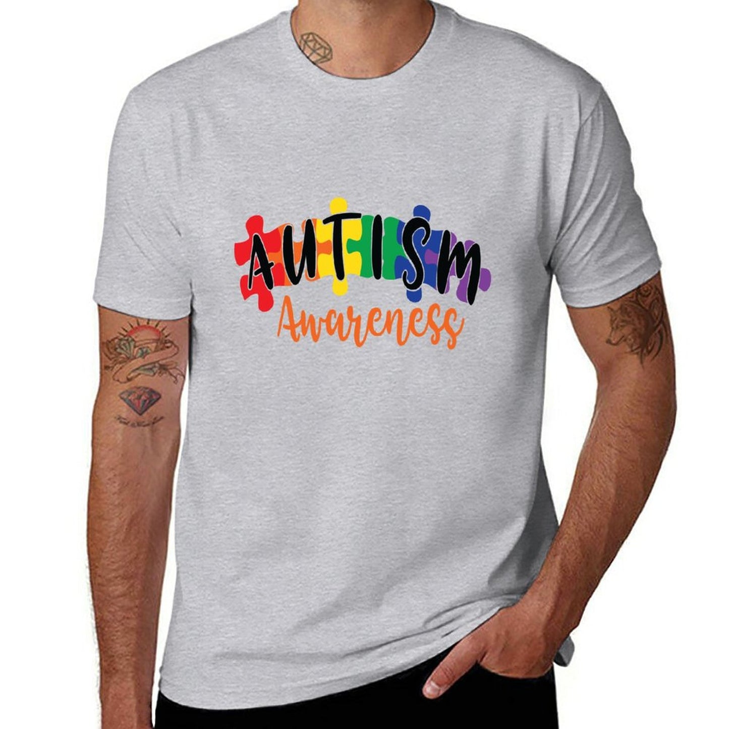 Autism Awareness Men's T-Shirt - Bold Support with Comfort