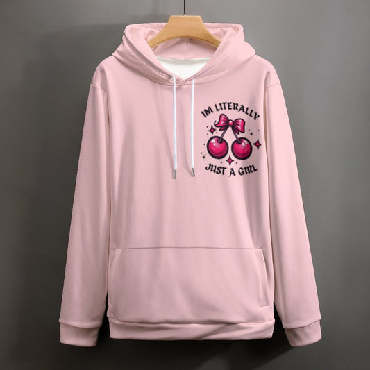 Soft Girl Era "I’m Literally Just a Girl" Pink Hoodie – Cozy & Cute Aesthetic