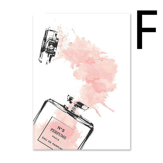 High Heels Books Perfume Bottle Magazine Modern Home Decoration Painting