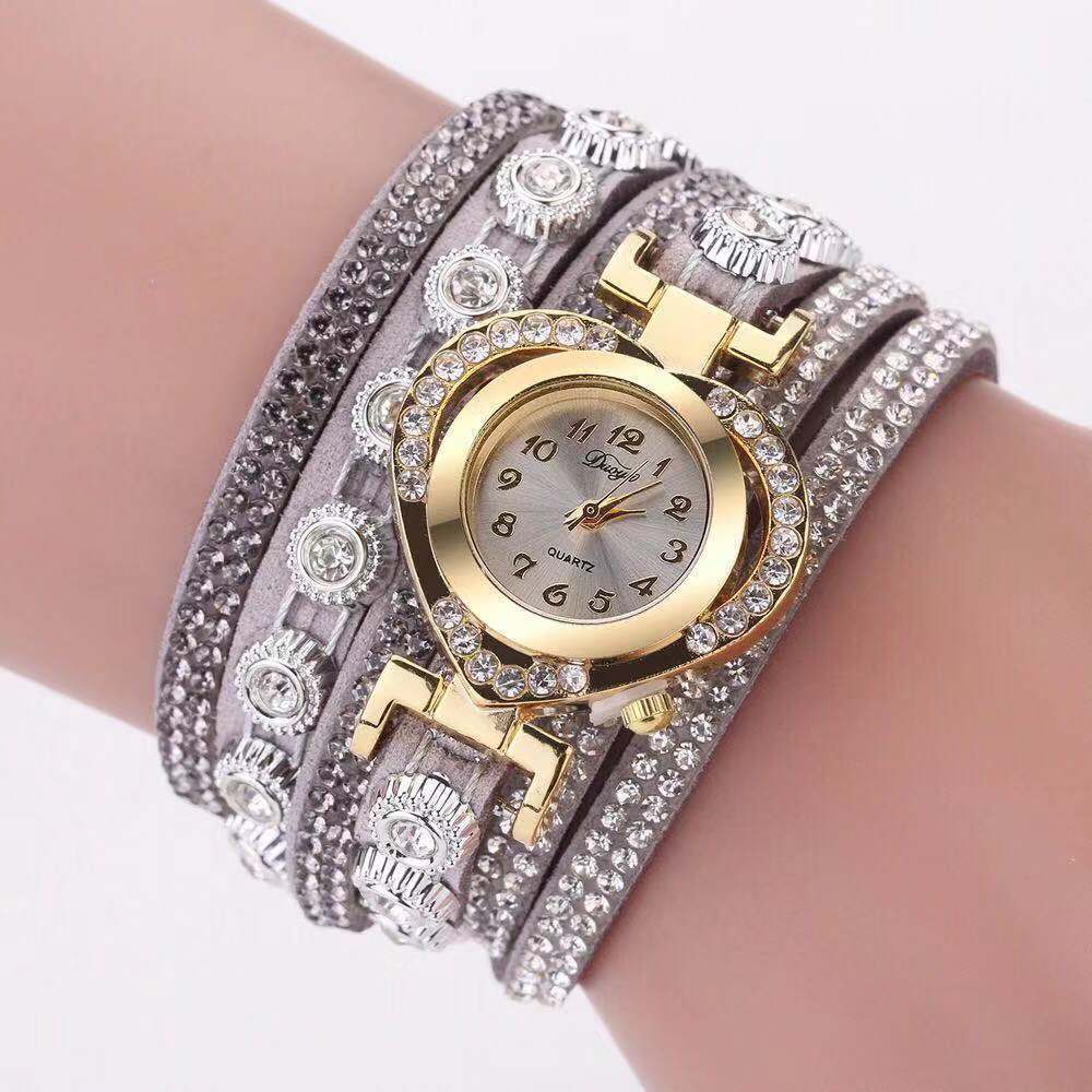 Personality Heart Diamond Dial Bracelet – Multi-Color Charm Watch for Women