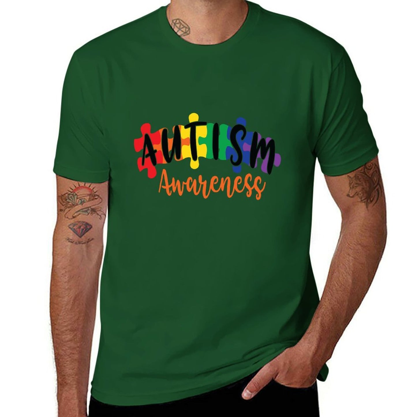 Autism Awareness Men's T-Shirt - Bold Support with Comfort