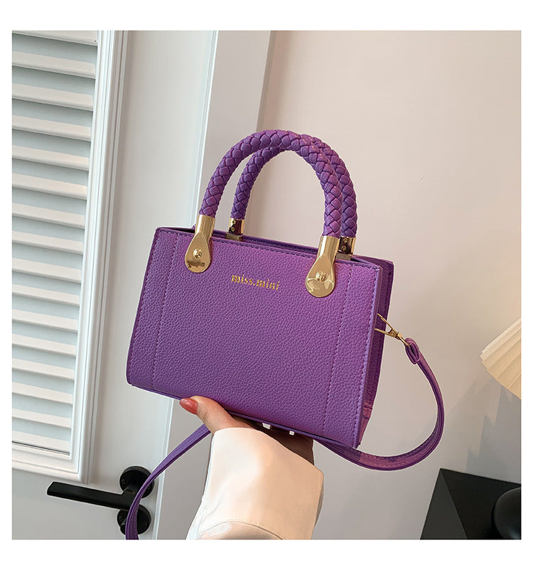 Luxury Mini Tote Bag – Elegant Braided Handle Crossbody Purse for Women