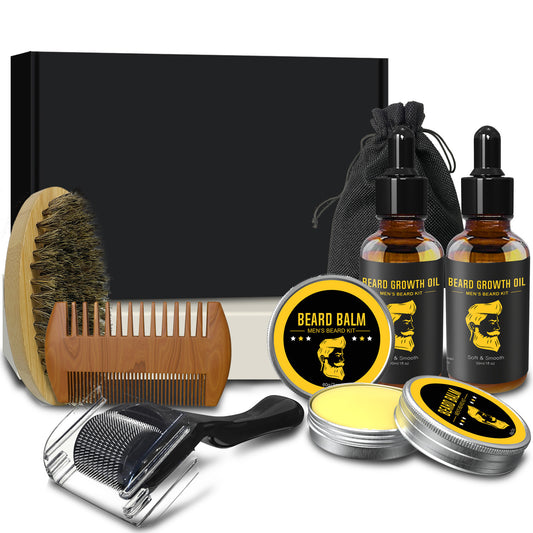 Men’s Beard Care Grooming Kit – Beard Cover Box Set for Daily Beard Maintenance – Great Gift for Him