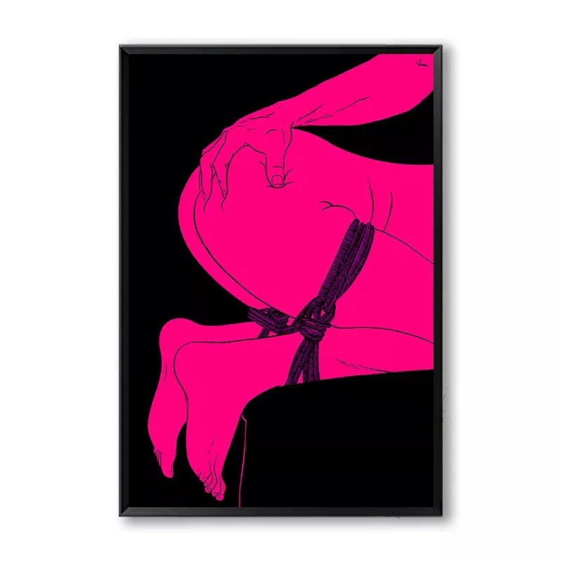 Adult Decorative Canvas Wall Art – Frameless Core Canvas Painting | Modern Sexy Home Décor for Bedroom, Living Room & Couples Space