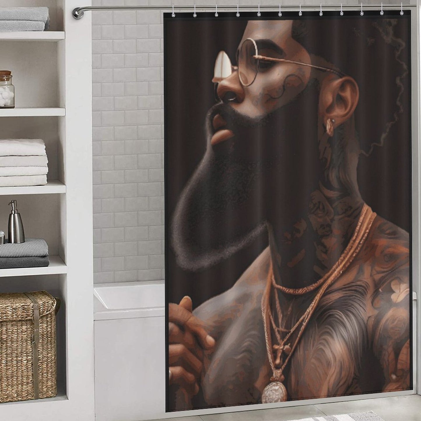 Melanin King Shower Curtain /Master Bathroom/ Guest Bathroom