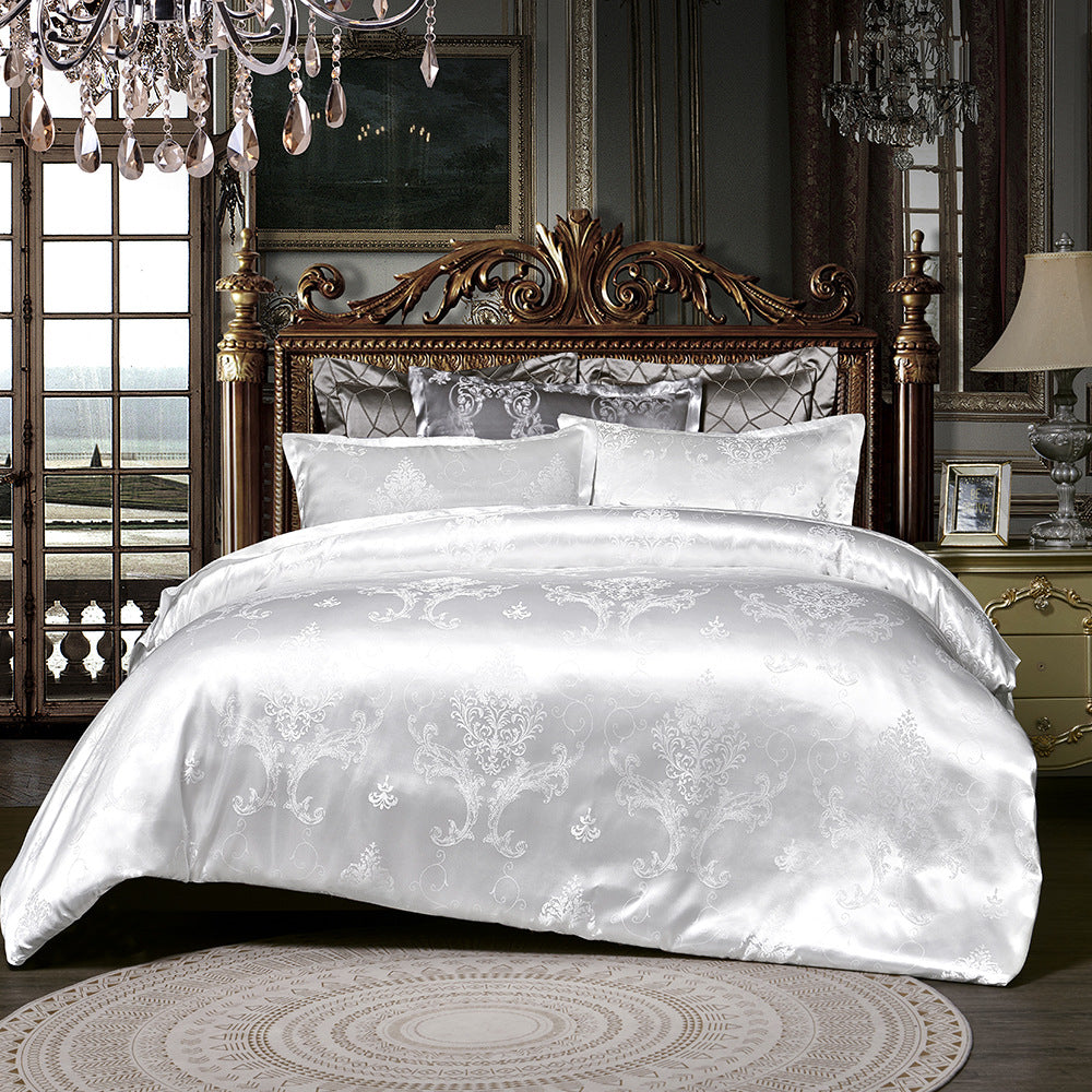 Luxury Jacquard Duvet Cover Set – Elegant Textured Bedding with Hidden Zipper, Soft & Durable Home Decor