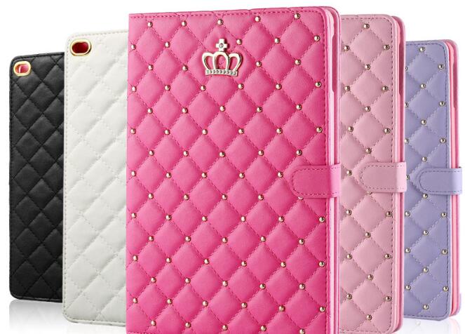 Pink Crown Case Cover Compatible with Apple Ipad Tablet