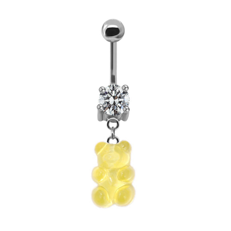 Bear Belly Animal Navel Ring Human Body Piercing Accessories